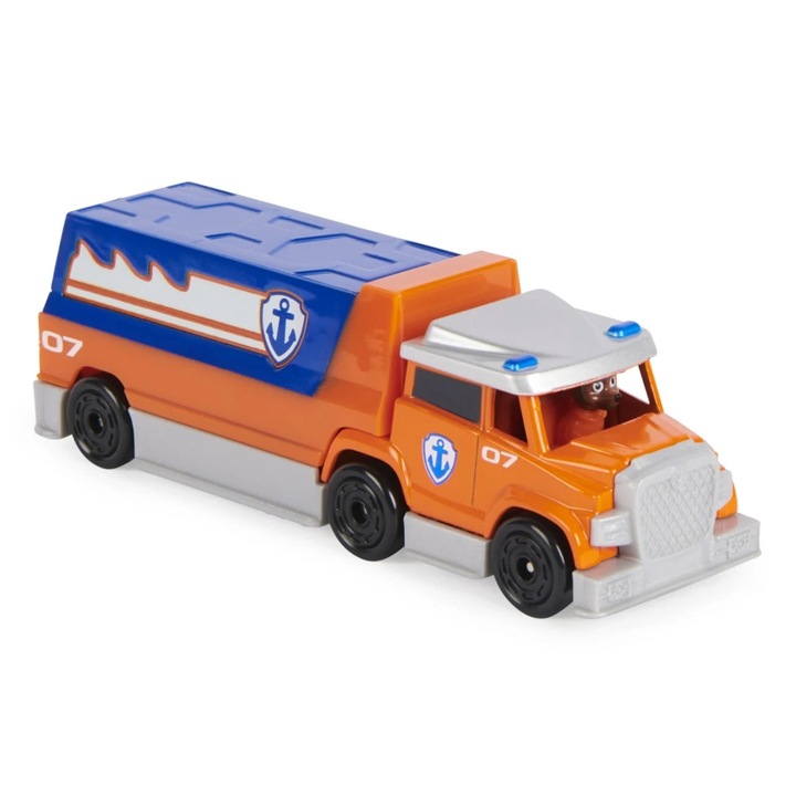 Camion metalic Paw Patrol Zuma, 1:55, portocaliu, 17.80x16.20x4.40cm