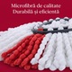 Set 3 Rezerve Mop Rotativ TrioStore® Compatibile Vileda Easy Wring Turbo si UltraSpin 2-in-1 37.5 cm microfibra Premium pentru Pardoseli Delicate si Dense, Alb/Rosu – Rezerve Mop Rotativ de Calitate pentru Curatenie Eficienta si Intretinere Perfecta TrioS