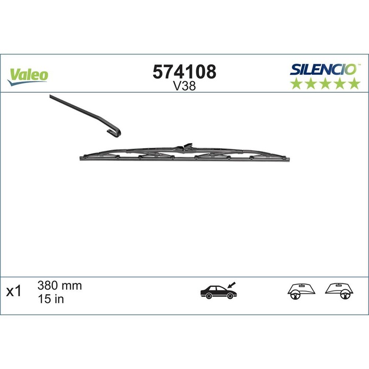 Stergator Valeo Silencio Conventional Standard 380 Mm V38