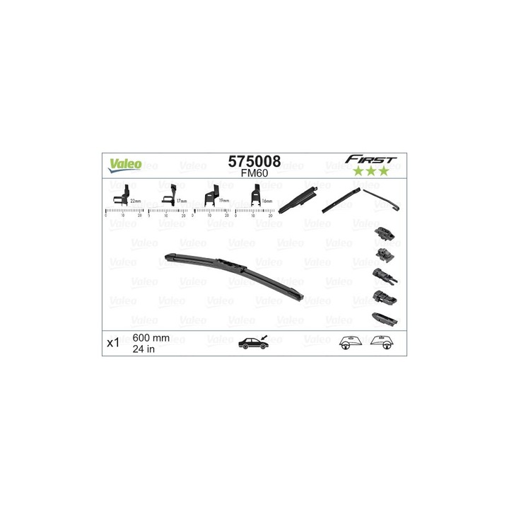 Stergator Valeo Multiconnection Fb 600 Mm Fm60