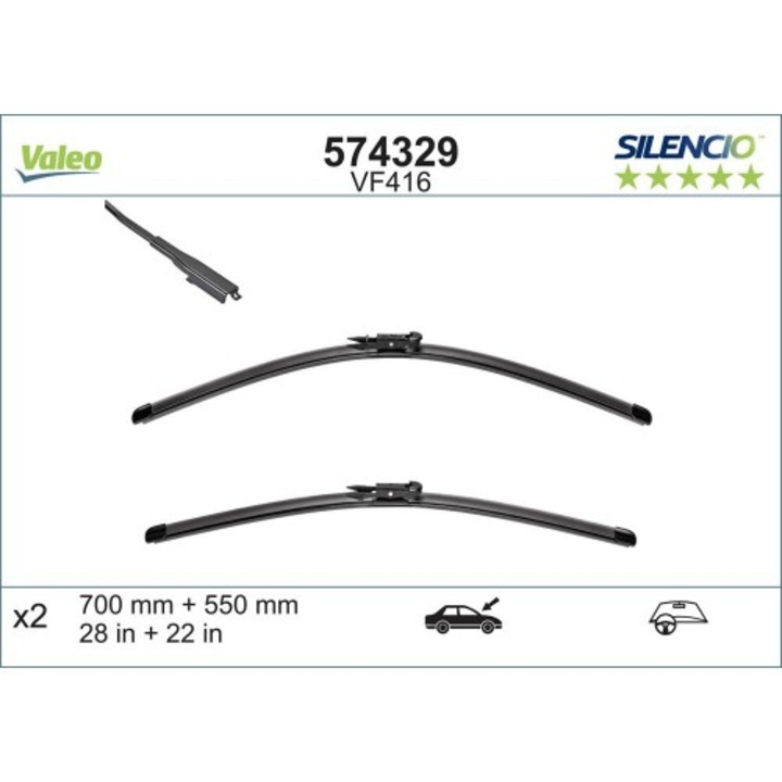 Комплект чистачки Valeo Silencio X.trm 700/550 мм Vf416
