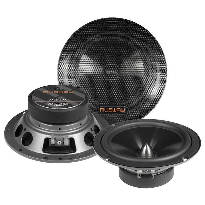 Boxe auto Musway ME6.2W, midbas 165mm, 100W RMS, 200W max, 3 Ohm