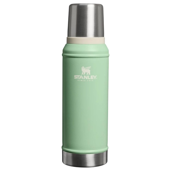 Bidon Stanley Classic Legendary 1L, inox reciclat, capac etans, 92x92x308mm