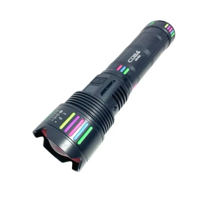Професионален ръчен фенер, COBA 802 с индикатор за батерията и USB C зареждане, RA 1000м