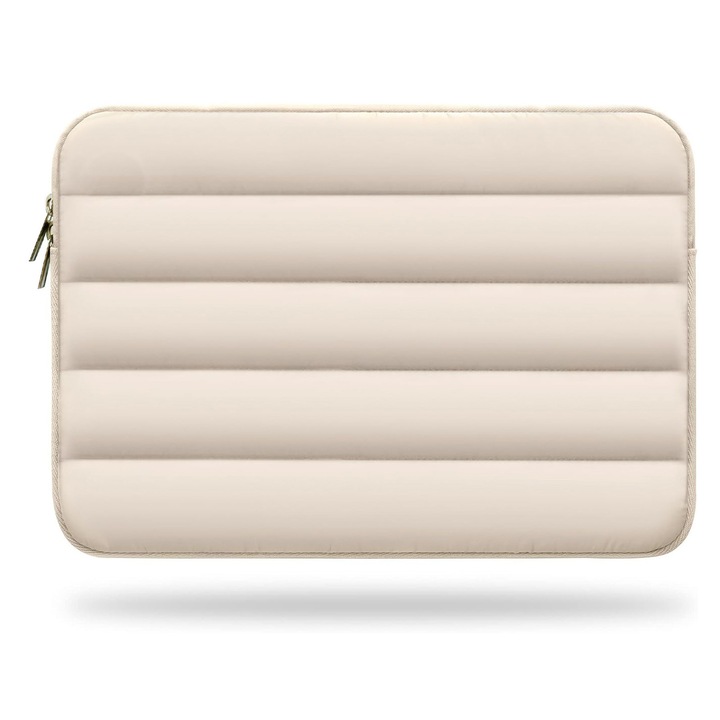 Husa de protectie pentru tableta, asskanaer, Geanta pentru notebook, Capacitate mare, Moale si gros, Rezistent la uzura / impermeabil / rezistent la socuri, Usor de transportat, Poliester, 12.9-13.3 inch, Aproape alb