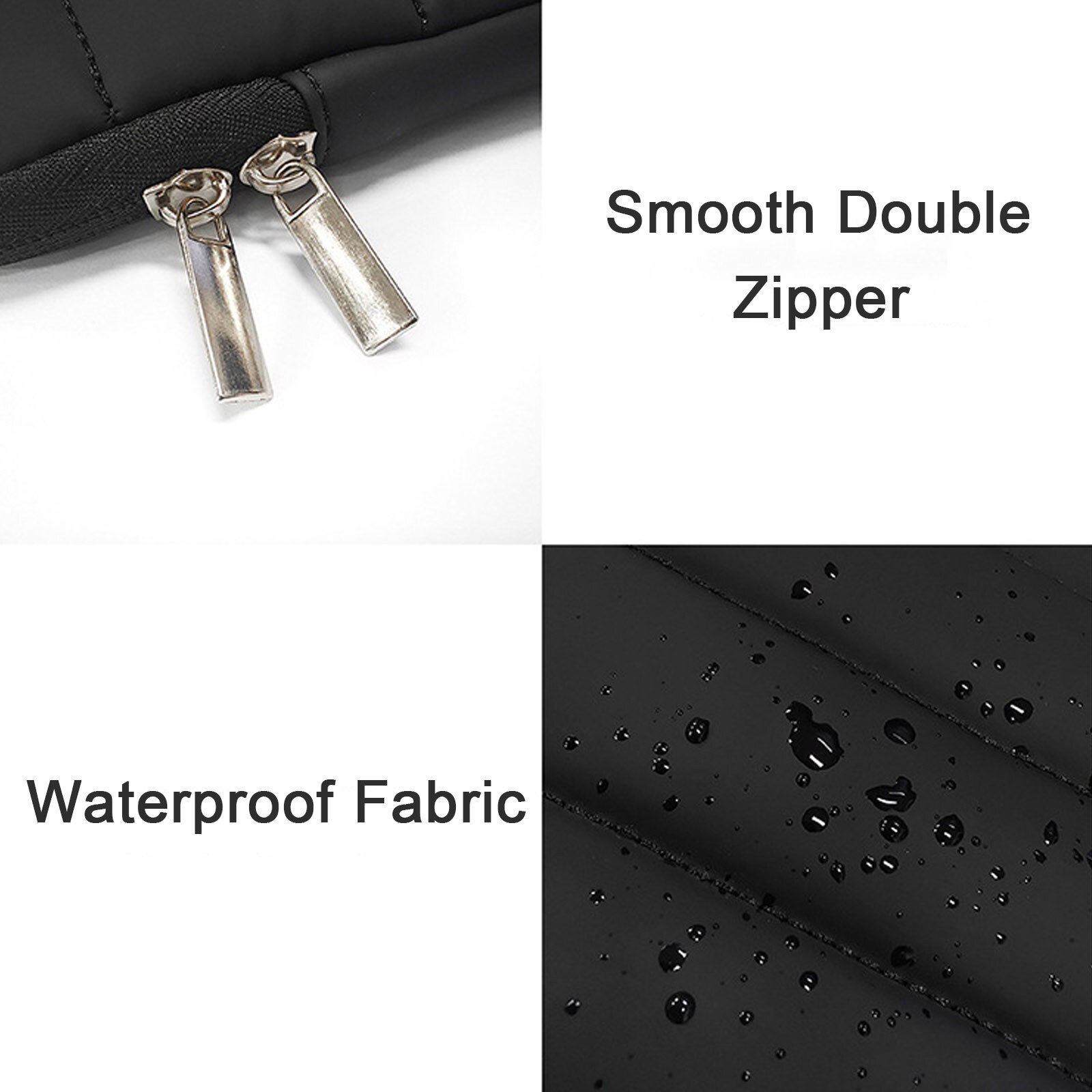 Husa de protectie pentru tableta, asskanaer, Geanta pentru notebook, Capacitate mare, Moale si gros, Protectie 360, Rezistent la uzura/impermeabil/rezistent la socuri, Usor de transportat, Poliester, 12.9-13.3 inch, Negru