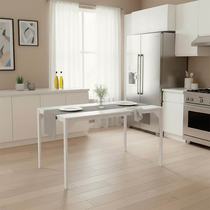 Masa Chan, alb, 120x75x75 cm