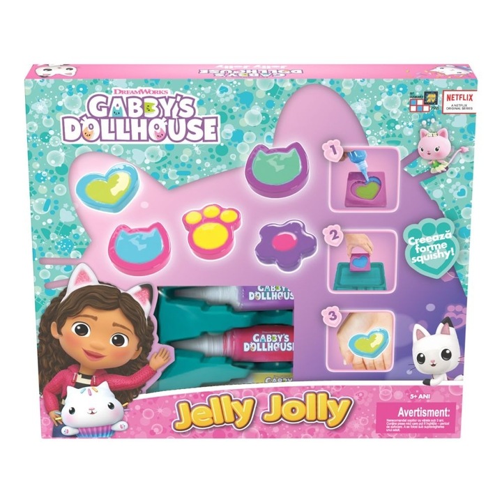 Gabby Dollhouse Squishy forma készítő szett, többszínű, 32x5x28cm