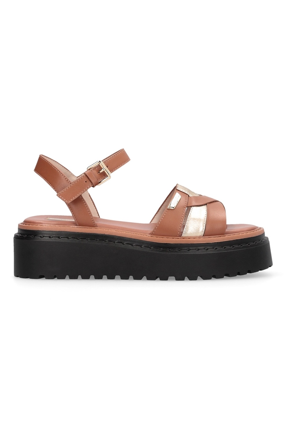 Liu Jo, Sandale cu talpa wedge, inchidere velcro si aspect