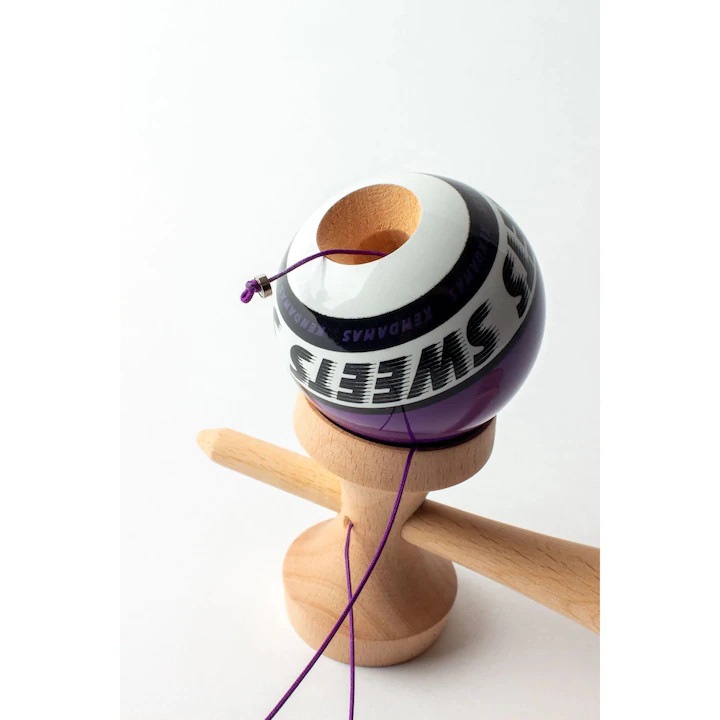 Kendama, Sweets Kendamas, New Shape Amped, Purple Cora, pentru incepatori, dimensiuni standard