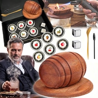 Set pentru afumarea whisky-ului (cu aschii de lemn)Fain Mioritic® - 6 afumatoare clasice pentru cocktailuri in diverse arome, perfecte pentru barmani si un cadou ideal pentru iubitorii de whisky