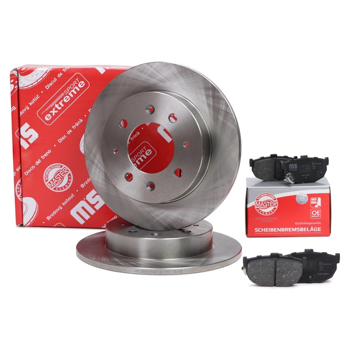 Fékbetét és féktárcsa készlet Master-Sport, KIA CERATO I Liftback/Sedan (LD), 24011003341-PCS-MS, 1.5-2.0L, hátsó