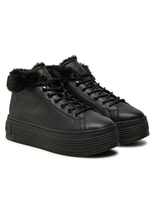 Ghete de femei, Calvin Klein, piele negru, Negru