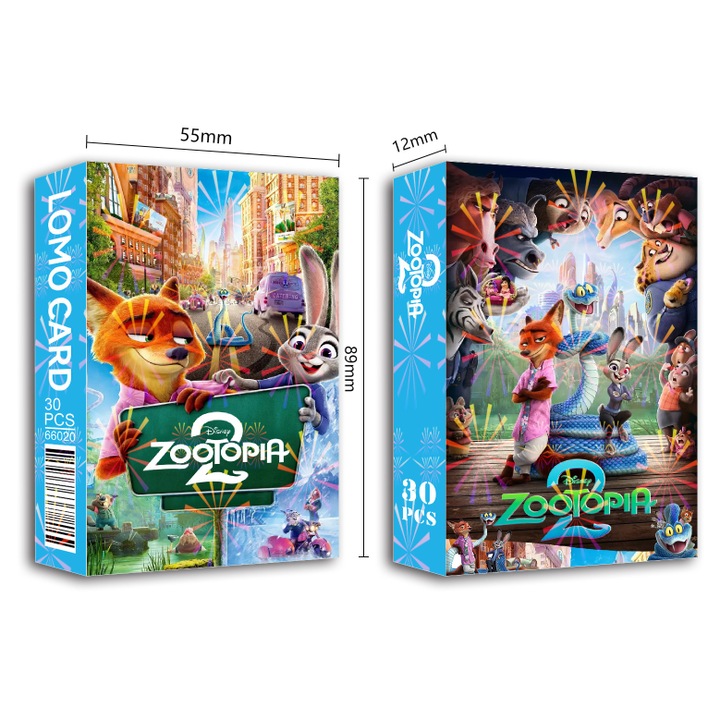 Комплект карти за игра Zootopia, 30 карти, 57x89 мм