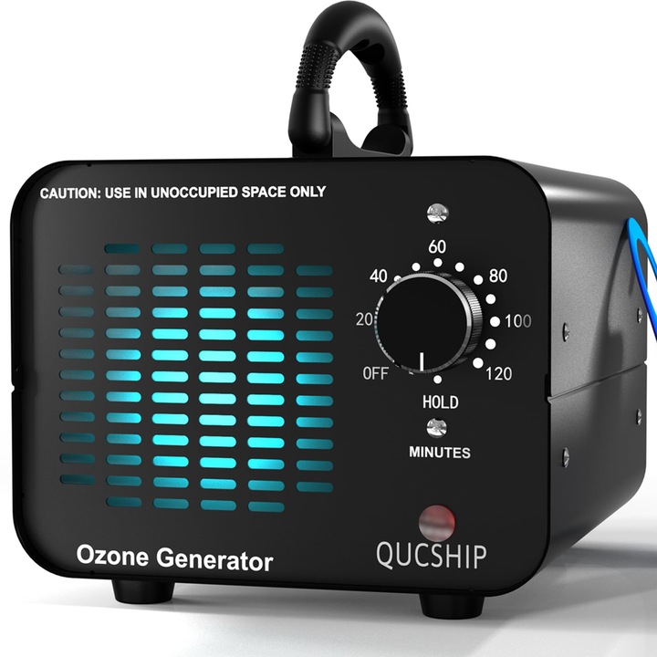 Generator de ozon, Bedee,70W,15000 mg/h, masina de ozon de mare capacitate, purificator de aer industrial comercial,46-70db（dB）,22*20*18cm, potrivit pentru casa/masina/fum/miros de animale de companie