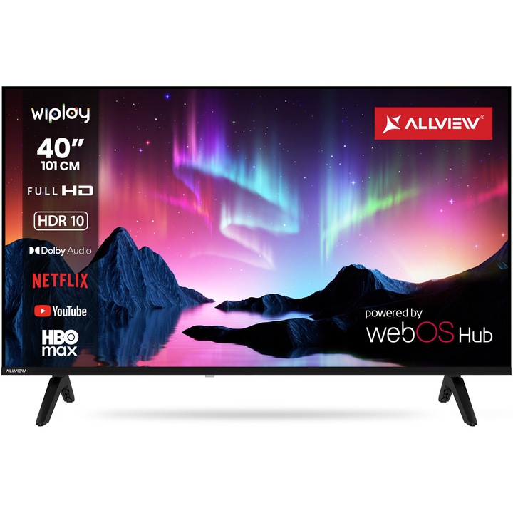 Телевизор Allview LED 40WiPlay6301-H, 40" (100 см), Smart, Full HD, Клас E