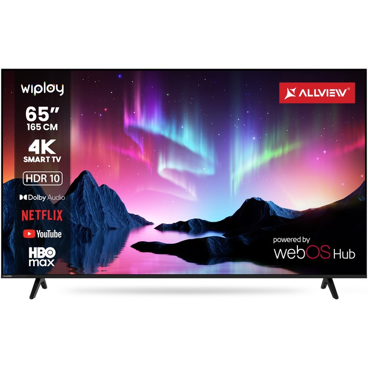 Телевизор Allview LED 65WiPlay6300-U, 65" (165 см), Smart, 4K Ultra HD, Клас E