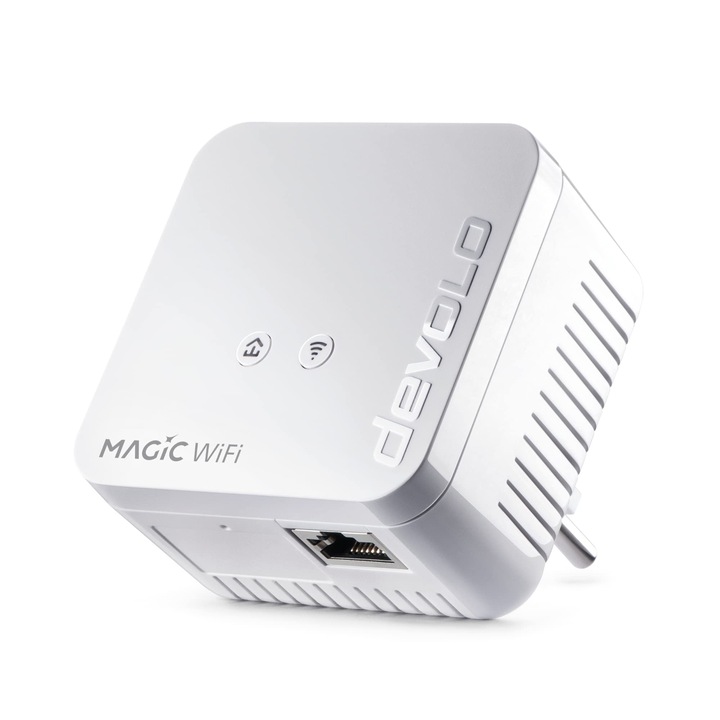 Adaptor PowerLAN Devolo Magic 1 WiFi mini, tehnologie G.hn, WiFi pentru oaspeți, 6, 14x4, 49x4, 29cm