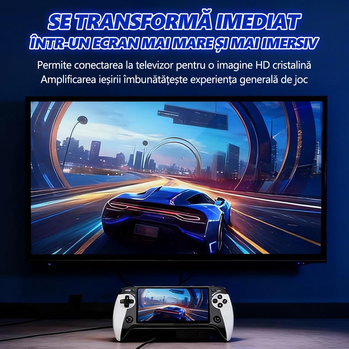Consola de jocuri portabila, Yulinland®️, Top 10 emulatoare, Ecran de 5,5 inci, iesire TV AV, incarcare USB, Suporta redarea MP3/MP4, Negru