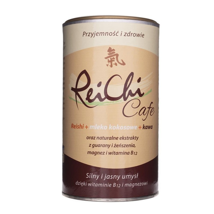 Cafea instant, Dr. Jacob's, ReiChi Cafe, cu lapte de cocos și ciuperca Reishi, 180 g