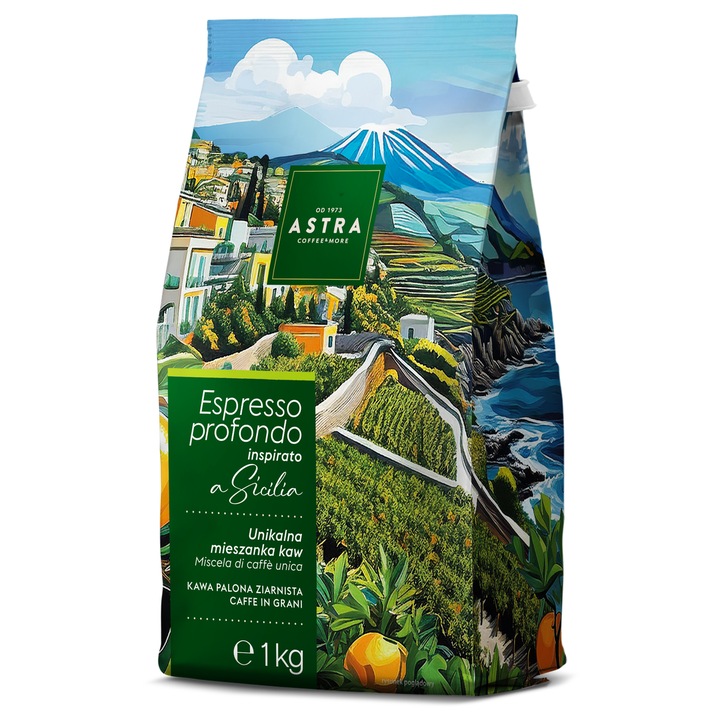 Cafea Espresso, Astra, 1 kg, boabe, intensa, aromata