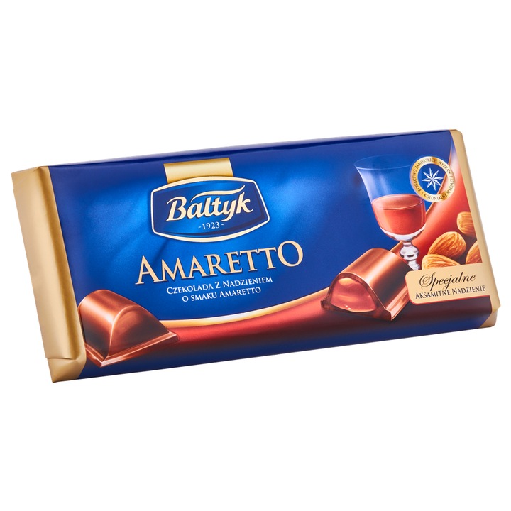Ciocolata cu umplutura de amaretto, Baltyk, 147g