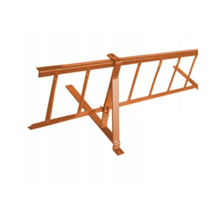 Set parazapada grilaj 2m, Dogav Grup, pentru tigla metalica, cu 4 suporti, caramiziu