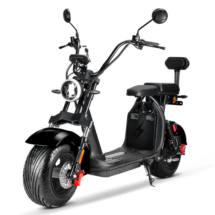 Scuter electric BSK HM40, 1500W, 25 km/h, negru, 12Ah