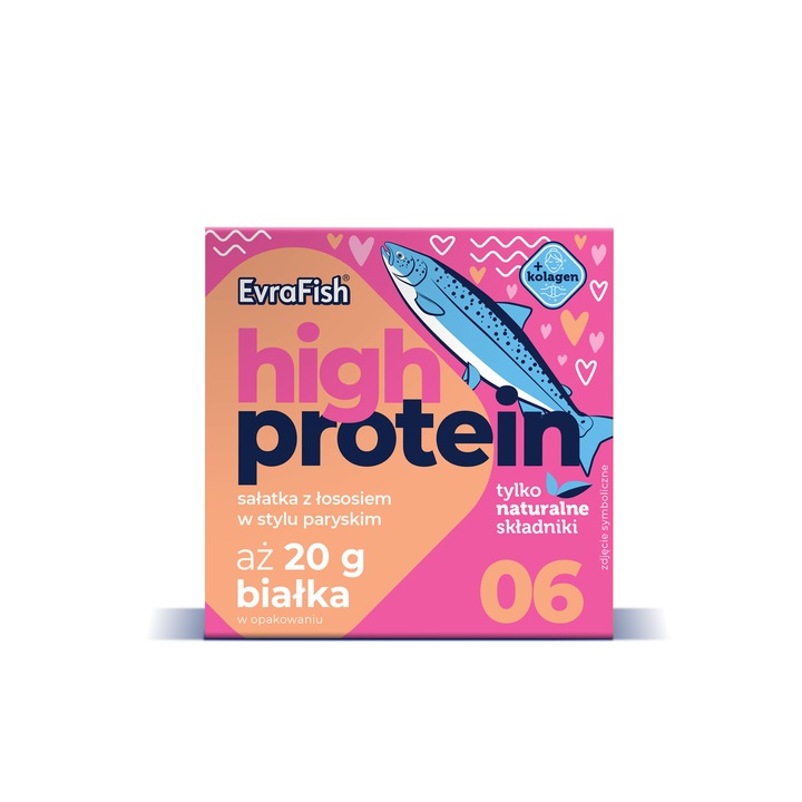 Salata conservata cu somon, EVRAFISH, 20g proteina, 160g
