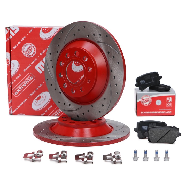 Master-Sport fékbetét és féktárcsa készlet, AUDI A6 Allroad C6, 240 mm, hátsó, többszínű