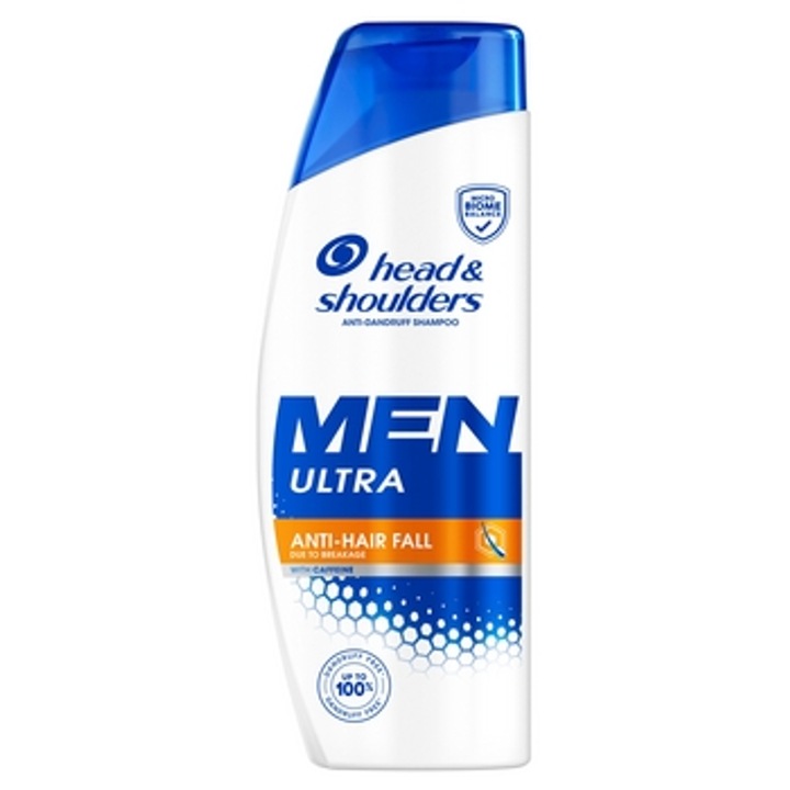 Sampon anti matreata Head & Shoulders Men Ultra, 330 ml, cu cofeina, pentru par gras, uscat
