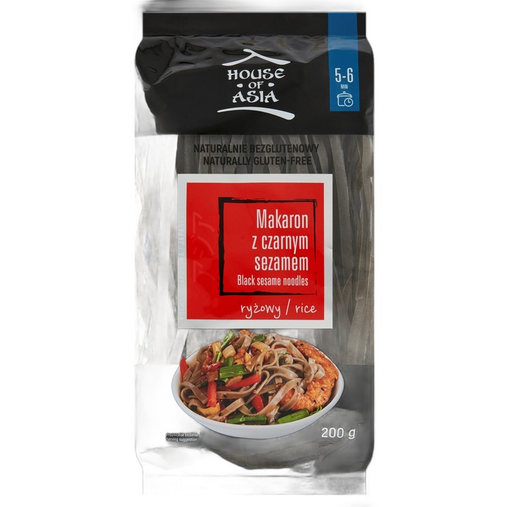 Paste fainoase, House of Asia, orez cu susan negru, 200g