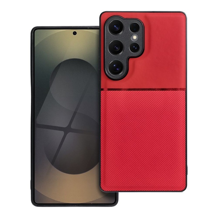 Samsung Galaxy S26 Ultra 5G kompatibilis hátlap tok, telefon tok, stílusos, piros, Noble Case