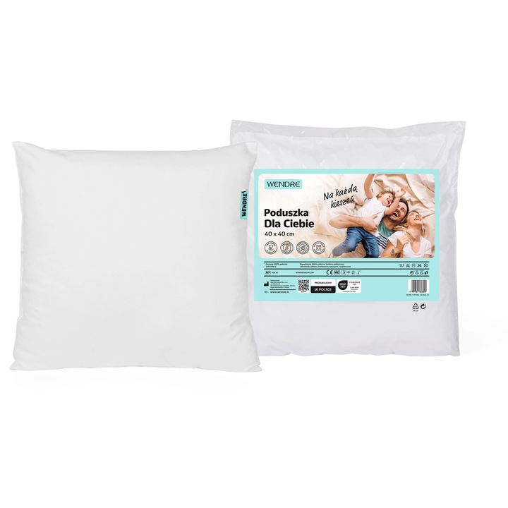 Wendre díszpárna, Dla Ciebie, 40x40cm, minimalista design, kényelmes