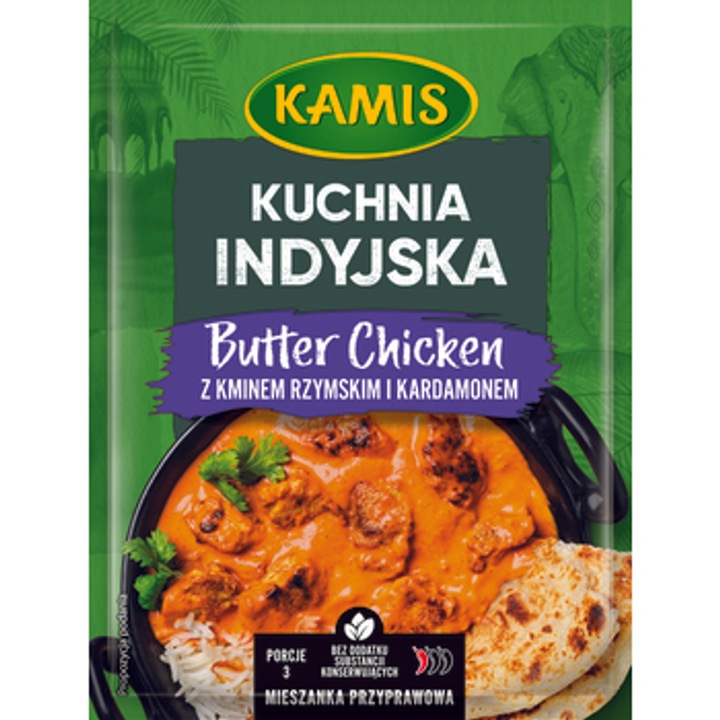 Kamis, amestec condimente pentru butter chicken, 15g, bucatarie indiana