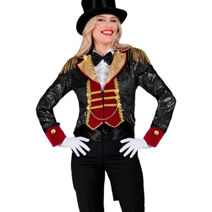 Frac Paiete Negru, Widmann, cu epoleti și nasturi aurii, femei, mărime M