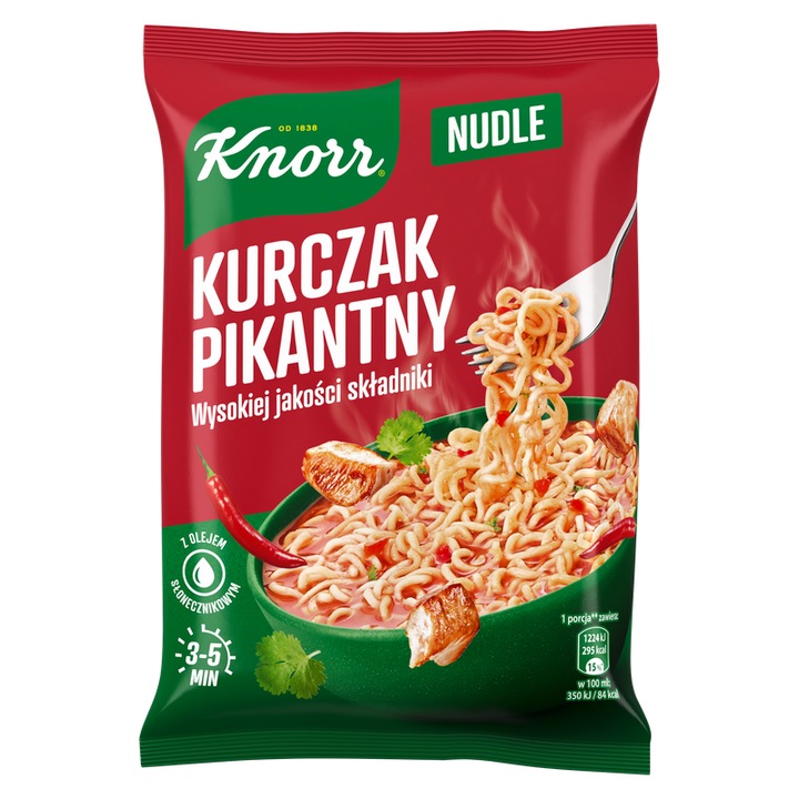 Supa picanta cu taitei de pui Knorr, 63g