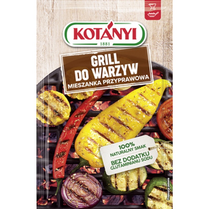 Amestec de condimente pentru legume la gratar, Kotanyi, 25g, contine usturoi, rozmarin