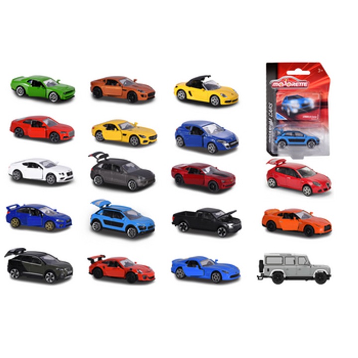 Fém kisautók, Majorette, vegyes modell szett, 1:64, 7,5cm, különböző színek