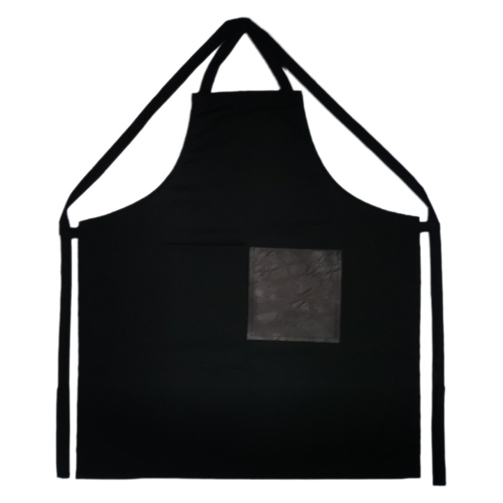 Sort barman cu buzunar, lca imbracaminte, piele ecologica, negru