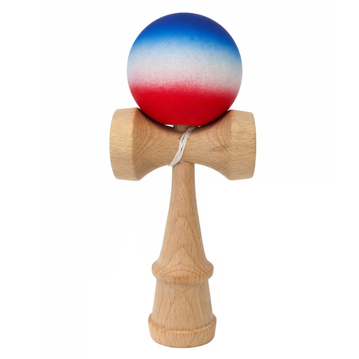 Kendama din lemn de fag 18 cm, vopsea aderenta mata, design Elixir Gradient – echilibru perfect pentru trick-uri si antrenament