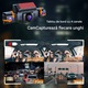 Автомобилна квадро камера 360° с 4 обектива, панорамно записване Full HD 1080P, широк ъгъл 170° отпред, регулируеми странични камери 180°, нощно виждане, G-сензор, 24-часов мониторинг на паркиране, циклично записване, поддръжка на карта, черен