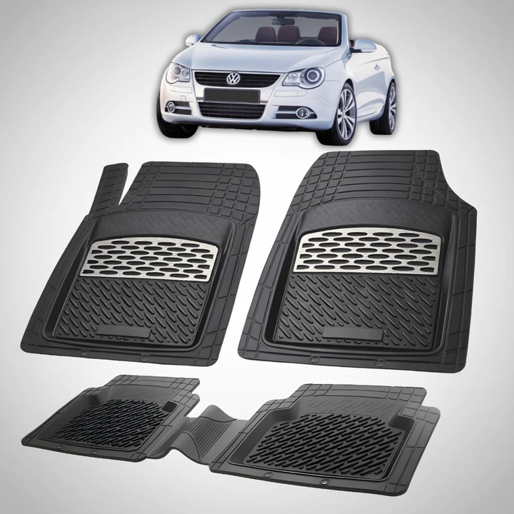 Tálcatípusú Szőnyegek Kompatibilis Volkswagen Eos 2006-2010, Ezüst