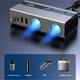 VeniSymlis® Splitter bricheta auto GE06 6-in-1, 2 prize bricheta + 2 USB-A + 1 USB-C + cablu retractabil PD 65W, putere totala 120W, comutatoare independente, afisaj tensiune, 12V/24V, pentru masini si camioane