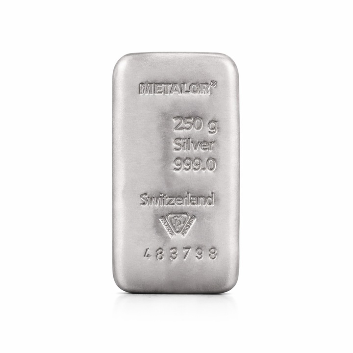 Lingou argint, Metalor, 250g, puritate 999