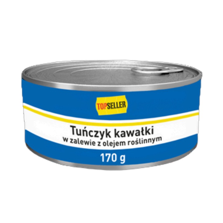 Conserve de ton in ulei vegetal, 170g, TOPSELLER, bogat in proteine, Omega 3, 6