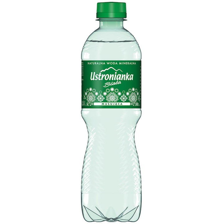 Apa minerala carbogazoasa Ustronianka Biala, 0,5l, 520mg/l minerale, polonia