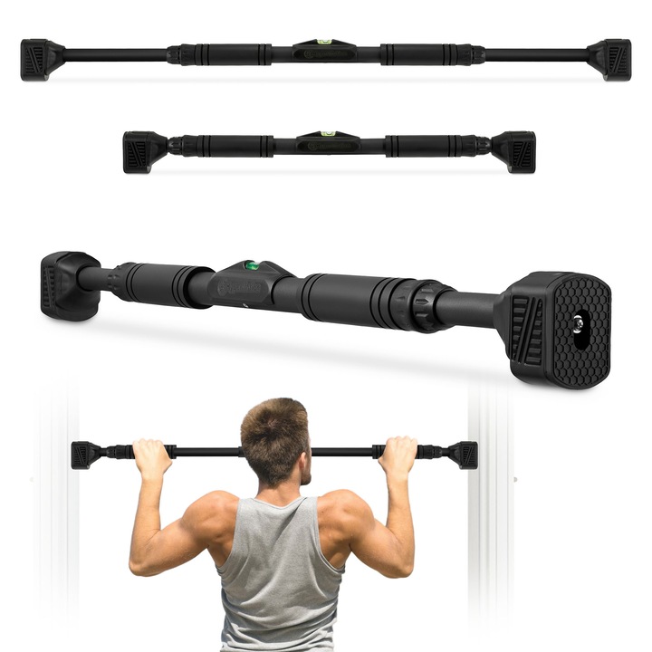 Bara de tractiuni HyperMotion extensibila 74-100 cm, 200 kg, neagra