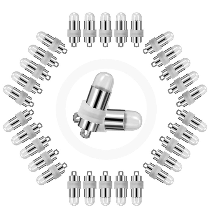 Set 30 accesorii decorare petreceri FooFoony, lumini LED, rezistente la apă, colorate, pentru interior și exterior