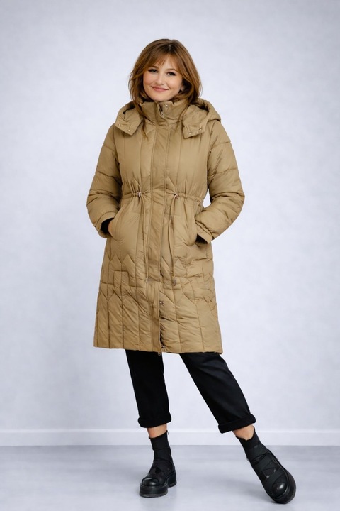 Chelsea, téglavörös, húzózsinóros derék, Bézs